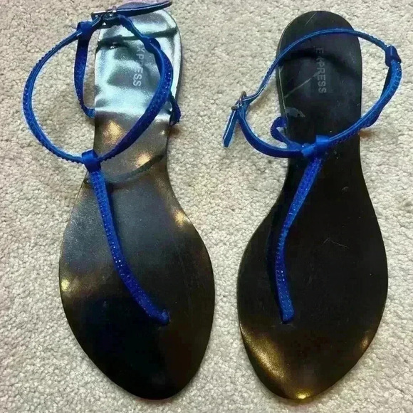 Express Shoes - Express sz 8 Blue Sandals